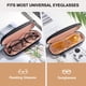 thumbnail image 4 of Funda para gafas Marvolia Hard Shell de piel sintética negra con tela, 4 of 7
