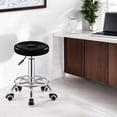 thumbnail image 3 of 2 Sillas de bar taburete redondo ajustable con ruedas ilios innova  Negro, 3 of 9