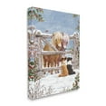 thumbnail image 3 of Stupell Industries Ponies & Dogs Winter Farm Scene Holiday Painting Gallery Wrapped Canvas Print Wall Art, 3 of 5