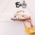thumbnail image 4 of Cake Topper Arthsdite con purpurina negra con purpurina para 16 cumpleaños, 4 of 6