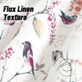 thumbnail image 6 of Window Valances for Laundry Bedroom Living Room, Birds Vines Printed Small Curtains Rod Pocket Vintage Semi-Blackout Valance for Windows, 52 x 18 Inch, Purple Birds, One Panel, 6 of 6