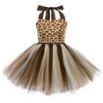 thumbnail image 3 of Kids Girl Giraffe Dress Toddler Halloween Cosplay Jungle Safari Animal Role Play Puffy Tutu Dress Ear Headband Tail Birthday Party Carnival Fancy Dress Up Performance Holiday Clothes 2 Years Giraffe, 3 of 8