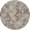thumbnail image 2 of Addison Rugs Dream Shag Premium Machine Washable Transitional Tribal Mocha Round Rug, 8' x 8', 2 of 8
