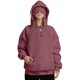 thumbnail image 3 of Suéteres para mujer,Sudadera con capucha para mujer, informal, de forro polar, con bolsillos, mezcla de poliéster, para usar en casa, sopatenor, 3 of 9