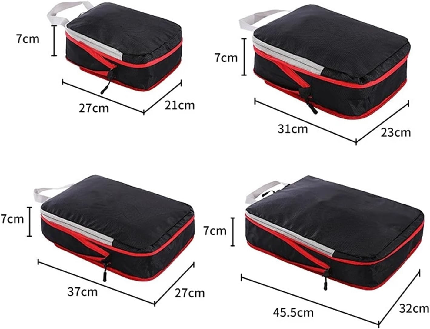 XiHAMA Packing Cubes for Suitcase Travel Storage Bag Compressible Packing Cubes Foldable Waterproof Travel Suitcase Nylon Portable with Handbag Luggage Organizer(Deep BLUE 4pcs)