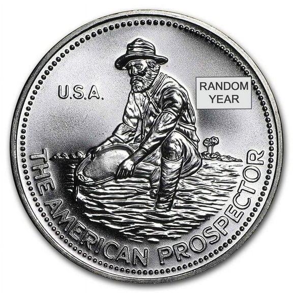 1 oz Silver Round - Prospector (Random Year)
