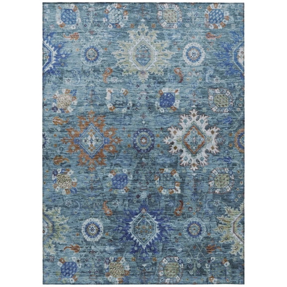 Dalyn Rugs Machine Washable Indoor/Outdoor Chantille Blue 2'6" x 3'10" Rug