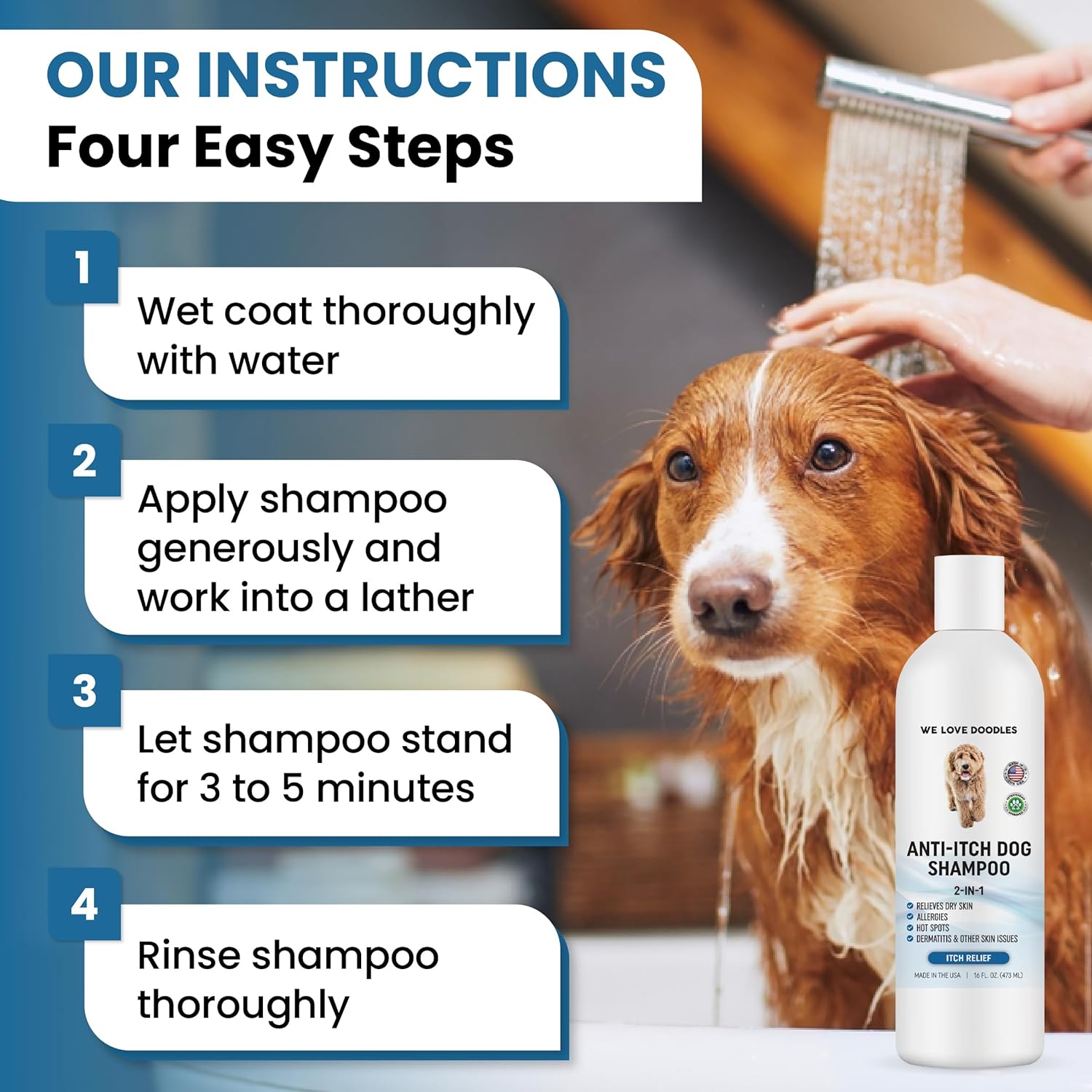 We Love Doodles Anti Itch Dog Shampoo, 16oz photo 5