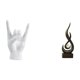 thumbnail image 1 of Estatua de gesto de roca, escultura abstracta de fuego, figuras de manos y dedos, adorno de resina, decoración de arte moderno, ideal para regalar, de, 1 of 8