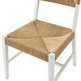 thumbnail image 6 of Side Dining Chair, White Natural, Wood, Modern Contemporary Farmhouse Coastal, Kitchen Room Cafe Bistro Restaurant Hospitality, 6 of 7
