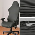 thumbnail image 3 of Office chair covers Protector Office chair cover Washable For Armchair Game Chair With 2 Armrest Covers Stretch Gaming chair cover Computer chair cover Dark Grey, 3 of 4