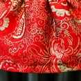 thumbnail image 5 of Busydd Baby Girl Clothes Chinese Traditional Tang Style Embroidery Cheongsam Dress Red Cute New Year Qipao Winter Warm Fleece Infant Toddler Girl Clothes 6 Months-4 Years, 5 of 9