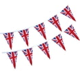 thumbnail image 2 of Banderines de la bandera de Inglaterra de aniversario, banderines triangulares de la Unión, 25 banderines triangulares, banderas británicas magistralmente creadas, 2 of 8