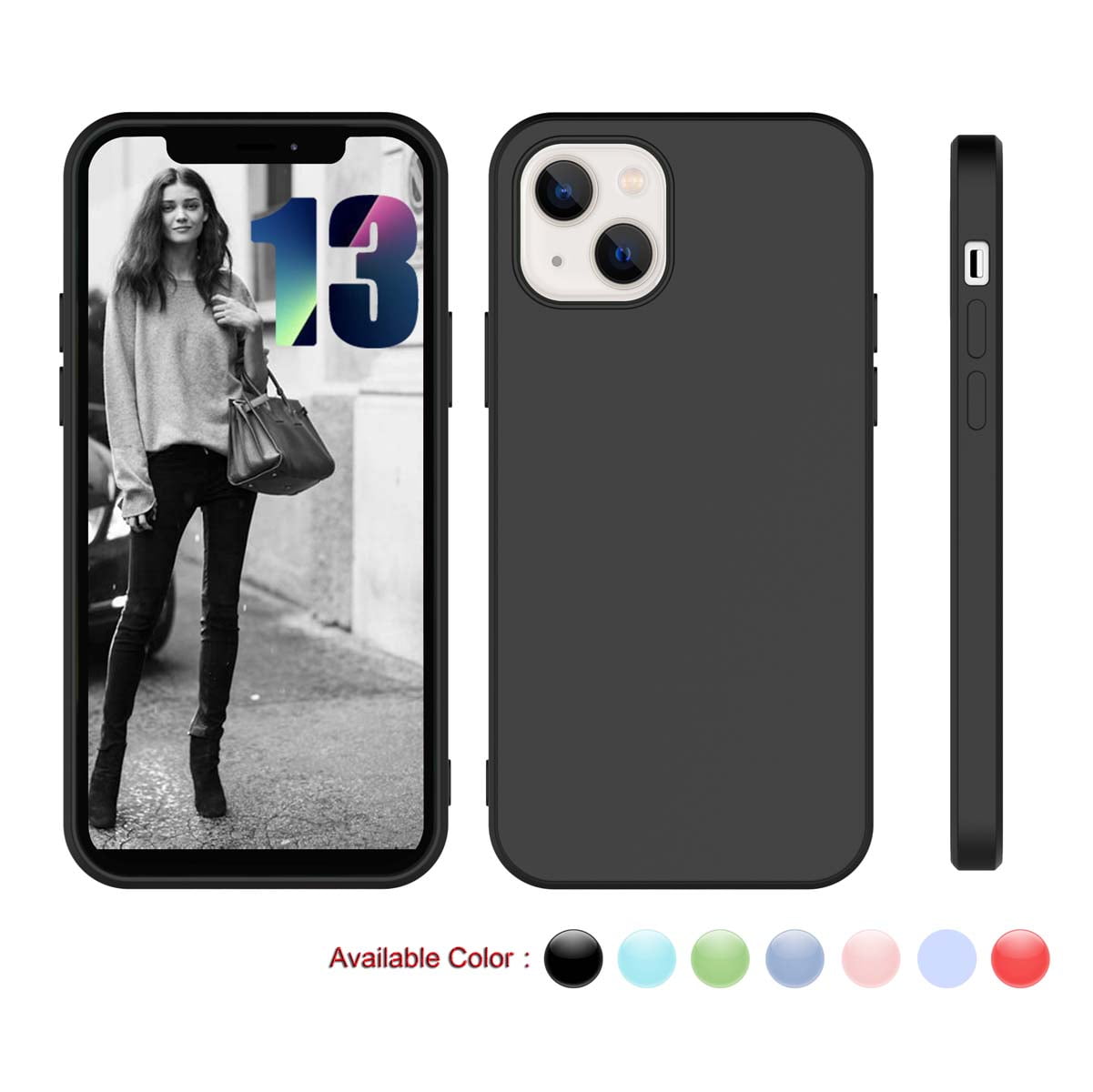 Njjex Cases for 2021 Apple iPhone 13 Pro Max, 13 Pro, 13 Mini, Liquid Silicone Gel Rubber