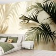 thumbnail image 2 of Peel and Stick Wallpaper Canvas Organic Palm Leaf Composition Serene Setting Modern Art Wall Mural Decor Self Adhesive and Removable 69in x 98in, 2 of 6