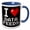 Blue/White, variant on 3drose, Geeky Old School Pixelated Pixels 8-bit I Heart I Love Data Feeds, 11oz Two-tone Blue Mug