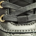 thumbnail image 2 of Flat Waxed Cotton Shoelaces Dress Shoes Sneakers Shoelace Casual Shoelaces Shoe Tie Black 100cm, 2 of 7
