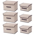 thumbnail image 4 of 3 juegos de cajas de almacenamiento plegables, contenedores de almacenamiento con tapa, contenedor de almacenamiento de ropa, organizador de ropa para armario, 4 of 7