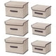 thumbnail image 4 of 3 juegos de cajas de almacenamiento plegables, contenedores de almacenamiento con tapa, contenedor de almacenamiento de ropa, organizador de ropa para armario, 4 of 7