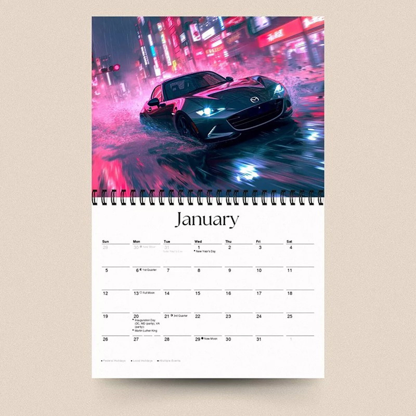 Interesting Calendar For 2025 Car Calendar Calendar Board for Wall Dog