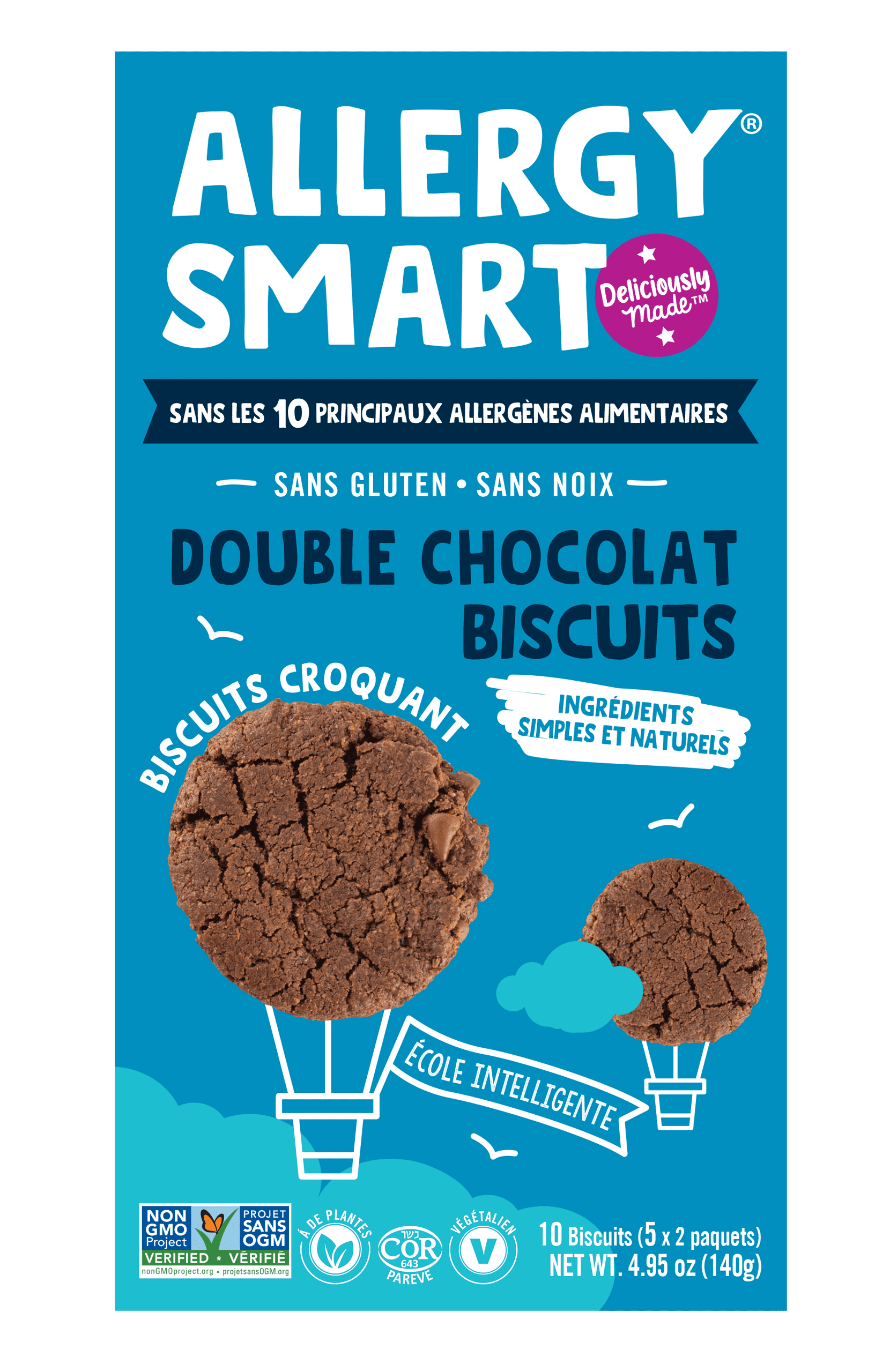 Allergy Smart Double chocolat Biscuit 140g