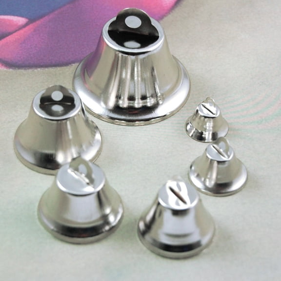 ORDDIART 10Pcs Small Craft Bell Metal Bells for Party Hosts and Craft Enthusiasts 2.1In x 2.1In x 0.8In