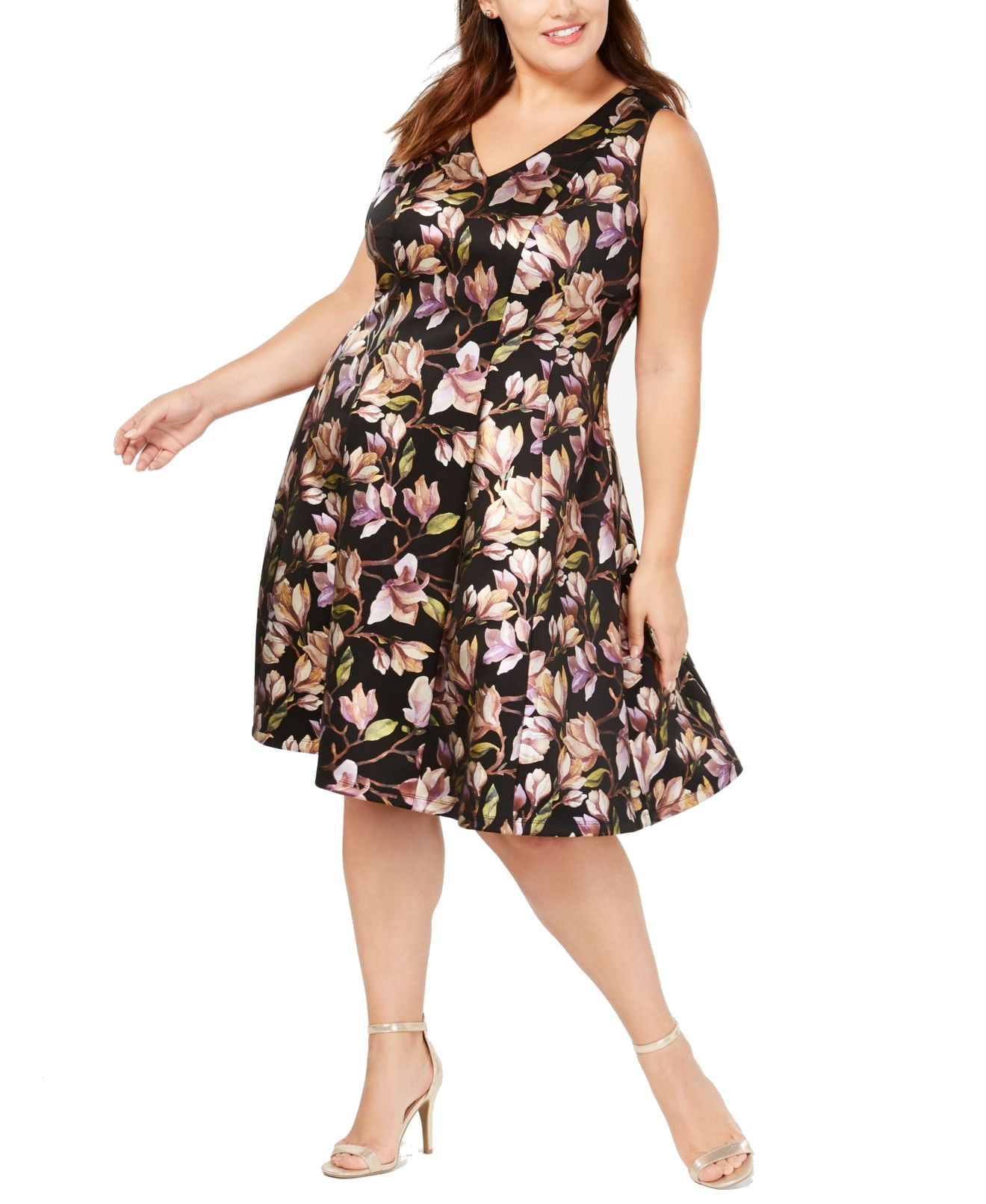 Signature by Robbie Bee Dresses - Womens A-Line Dress Plus Floral 16W ...
