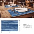 thumbnail image 3 of Placemats Set of 4, Navy Blue Woven Placemat, Linen Place Mats for Kitchen/Dining Tables, Vintage Modern Abstract Art Ombre Washable Table Mats for Party, 3 of 8