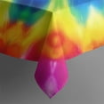 thumbnail image 5 of Colorful Tie Dye Mandala Pattern Square Tablecloth,Waterproof Square Table Cover,Wipeable Spillproof Washable Table Cover for Home Kitchen Party Decor 60"x60"(152x152cm), 5 of 6