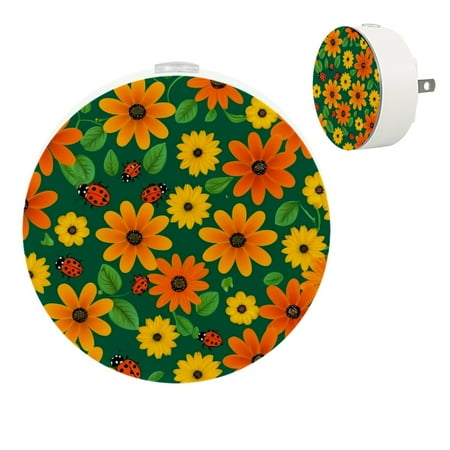 

YZUOUZY Lamp for Bedroom LED Lamp Bedroom Lamps Set of 2 Orange Flowers