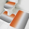 thumbnail image 3 of Burnt Orange Gray Ombre Bath Mat 3 Piece Bathroom Rug Set, Modern Gradient Abstract Art Non Slip Bath Rug Contour Mat and Toilet Lid Cover, Absorbent Shower Mats Soft Bath Rugs and Mats Sets, 3 of 8