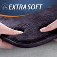 thumbnail image 4 of Extra Thick Memory Foam Bath Rug (17x24 Dark Purple) Non Slip Absorbent Super Cozy Velvet Bathroom Mat, Luxury Soft Plush Small Carpet for Bath Room Shower Floor Tub, Machine Wash Dry, 4 of 6