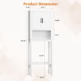 thumbnail image 3 of QinaQin Rack para baño sobre inodoro de 23.6 pulgadas con gabinete, repisa ajustable y sistema antivuelco, ideal para ahorrar espacio en baño, 3 of 8