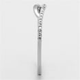 thumbnail image 4 of Luxe Jewelry Designs Women's Rhodium Finish Sterling Silver Stackable Ring with CZ Stones - Size 9, 4 of 4