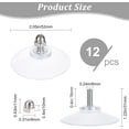 thumbnail image 2 of 12 juegos de ventosas para matrículas, de silicona transparente de 2,1", de PVC, para sujetar ventosas, accesorios para estantes de baño y cocina con tuerca ciega M6., 2 of 9