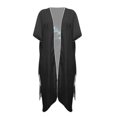 thumbnail image 2 of SCRAWLGOD Cat Galaxy Print Swimsuit Cover Up Open Front Long Swimsuit Coverup Soft Quick Dry Bathing Suit Cover Up for Women, 2 of 6