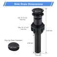 thumbnail image 4 of Wowow Bathroom Sink Drain with Overflow 2 Pack, Oil Rubbed Bronze Pop Up Drain, 4 of 7