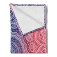 thumbnail image 2 of Mandala Soft Flannel Fleece Throw Blanket, Hippie Ombre Style Print Infinity and Harmony Culture Inspired Pattern, Cozy Plush for Indoor and Outdoor Use, 50" x 70", Ruby Royal Blue, by Ambesonne, 2 of 5