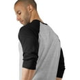 thumbnail image 3 of Hat and Beyond Men's Basic Baseball Raglan 3/4 Sleeve Athletic Crew Neck T-Shirts, 3 of 6