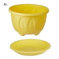 thumbnail image 2 of Cheers.US Plastic Plant Pots - Planter with Drainage Holes and Tray, Modern Decorative Flower Pot Indoor or Outdoor, for House Garden and Office Succulents Cactus as Well as Other Plants, 2 of 7
