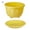 Yellow, variant on Trayknick Flower Pot Nice-looking Fashion Lightweight Plastic Flower Vegetable Planters Pot with Tray for Home