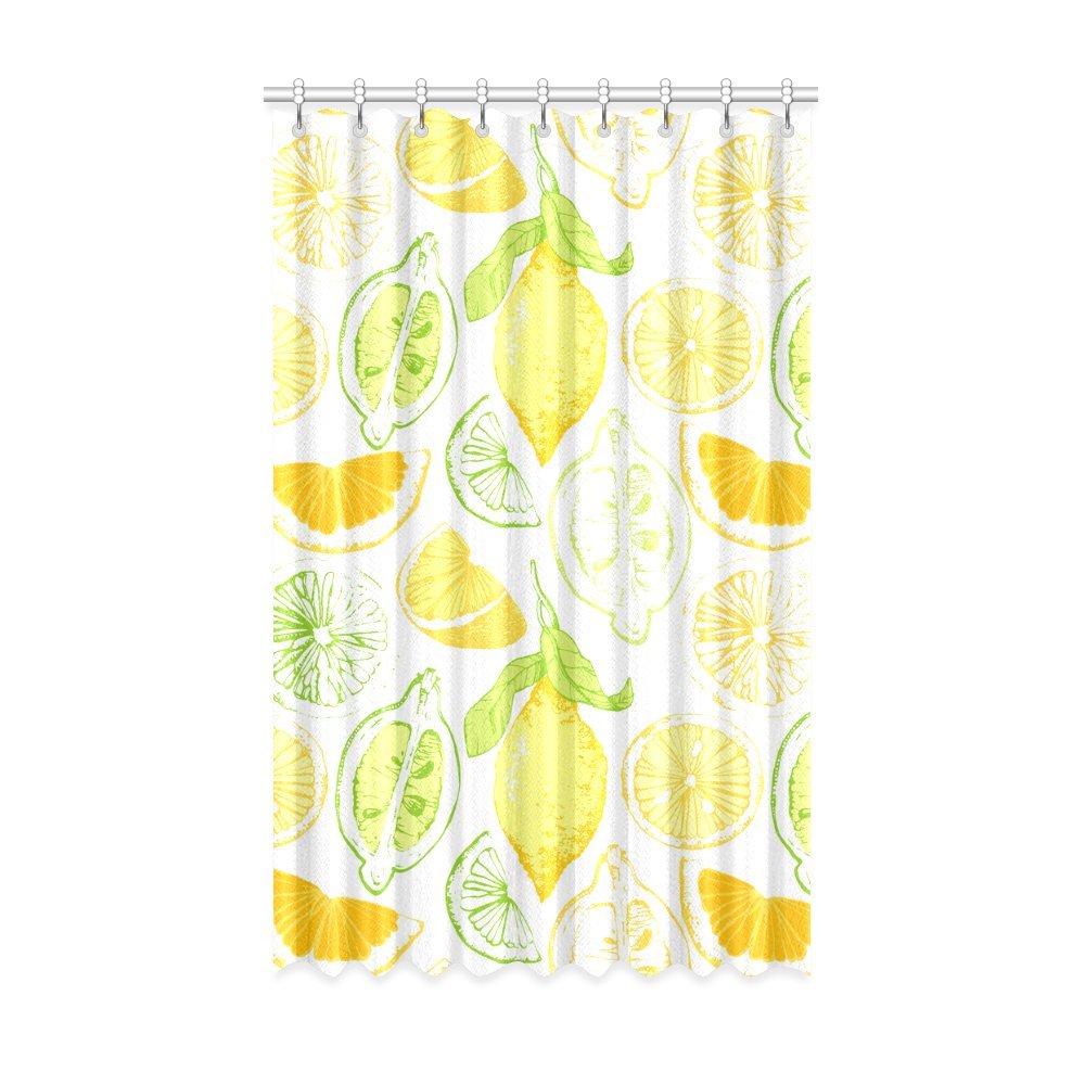 MKHERT Lemon Pattern Window Curtain Living Room,Bedroom Window Drapes