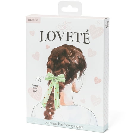 Loveté Hair Single Bow Tying Sets – Matcha  Novelty  for Child Ages 8+