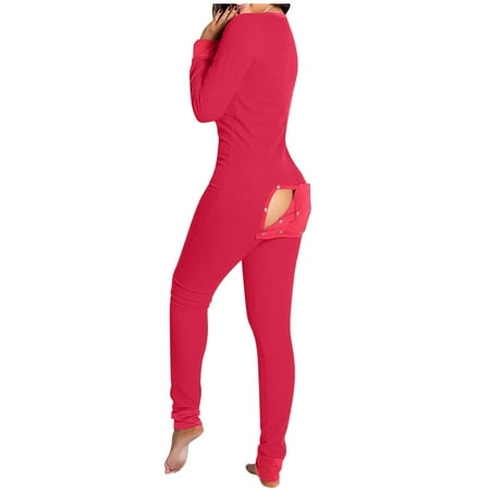 

Jumpsuit Women s Buttoned Functional Button-down Adults Women s Jumpsuit Silky Pajama Dress