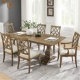 thumbnail image 3 of Comfortable Upholstered Mid Century Retro Dining Chairs - 2pcs Solid Wood Frame White Oak Color Style Upholstery Tone, 3 of 7