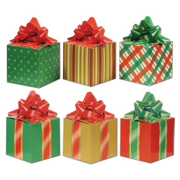 Christmas Gift Favor Boxes, 3.25" x 5.75", (12/Pkg)