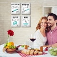 thumbnail image 2 of Turquoise Kitchen Canvas Wall Art, 4 Pieces Funny Kitchen Rules Songs for Kitchen Wall Decor, Canvas Poster Print Set 8X10 Framed Artwork for Dining Room, Coffee Bar, Bakery Decor, 2 of 6