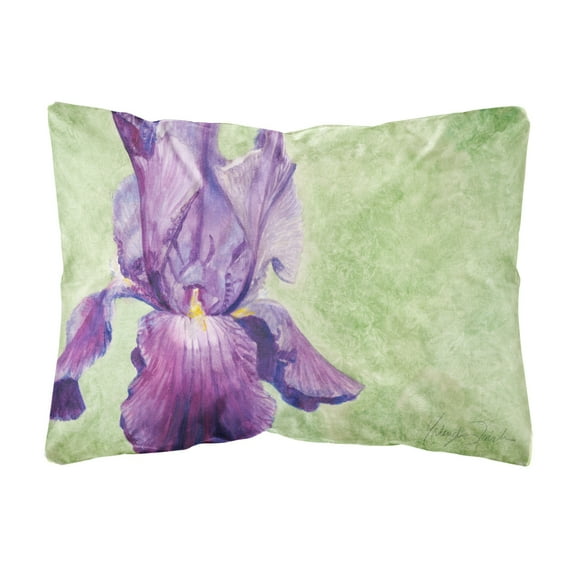 Carolines Treasures TMTR0234PW1216 Purple Iris by Malenda Trick Canvas Fabric Decorative Pillow, 12H x16W, multicolor