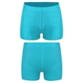 thumbnail image 5 of Doomiva Kids Boys Solid Color Elastic Waistband Athletic Running Shorts for Gymnastics Workout Blue Green 6, 5 of 7
