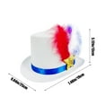 thumbnail image 3 of 4th of July Decoration Glitter Top Hat, Shiny Independence Day American Flag Top Hat, Patriotic Red White Blue Sequin Party Hats for Memorial Day USA Party Costume Accessories(White), 3 of 6